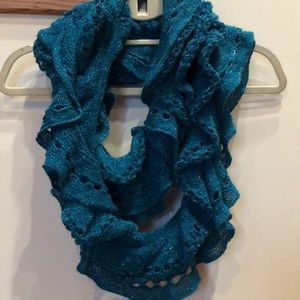 Ruffle Sparkle Infinity Scarf
